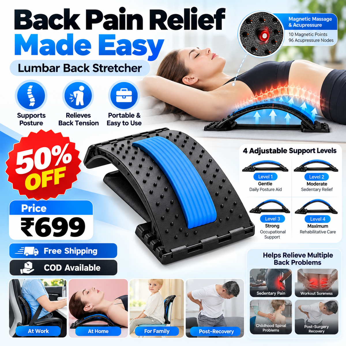 Back Pain Relief Posture Corrector Back Stretcher