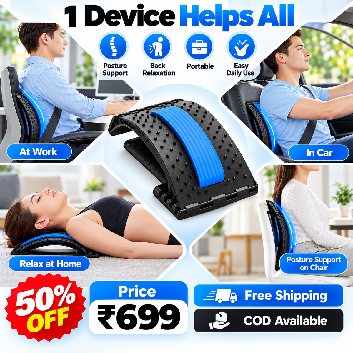 Back Pain Relief Posture Corrector Back Stretcher