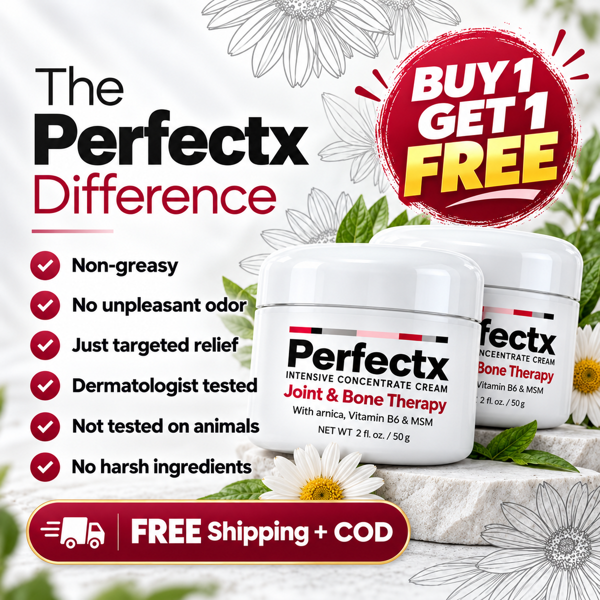 Perfectx Joint & Bone Treatment Cream (Pack of 2)