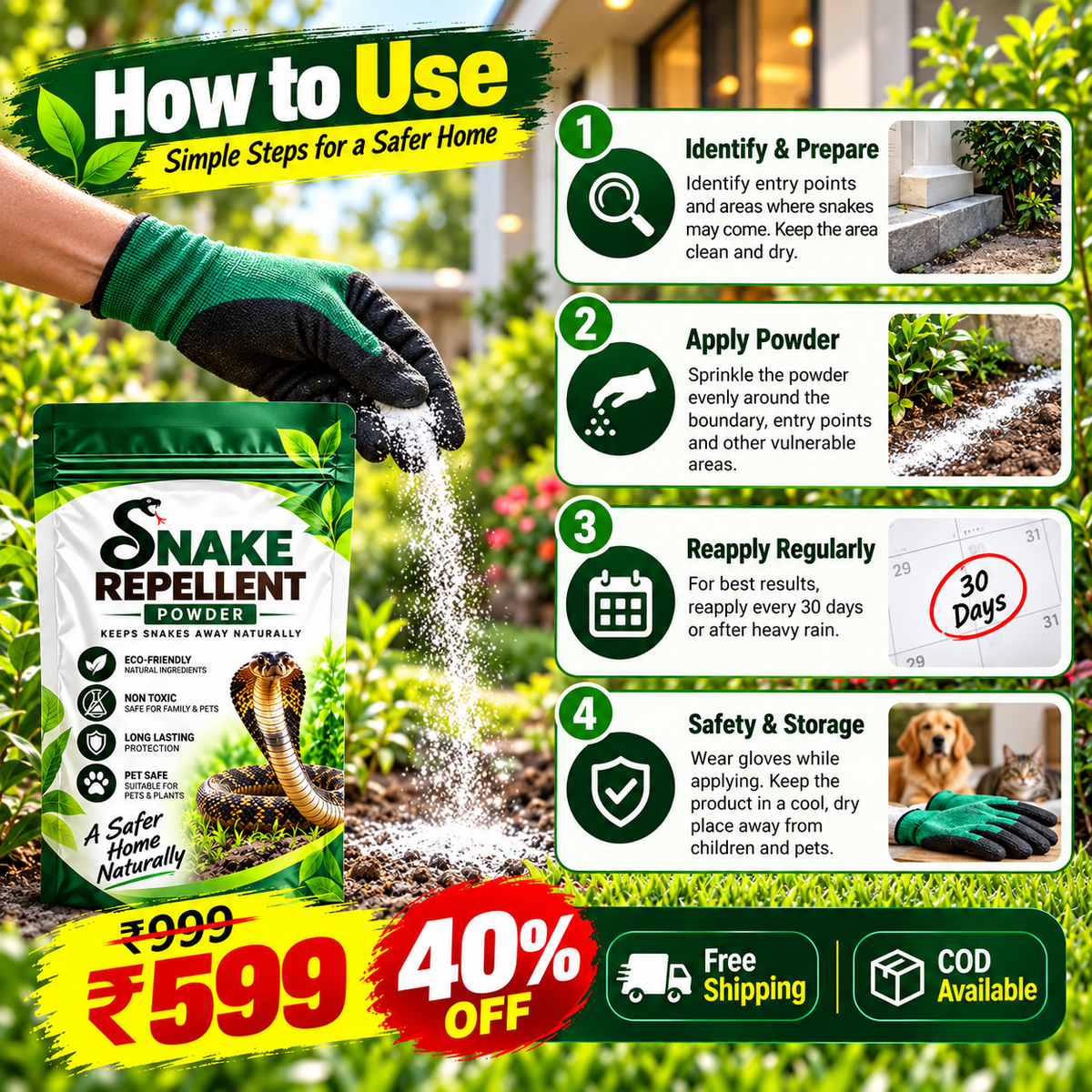 Snake Repellent Powder